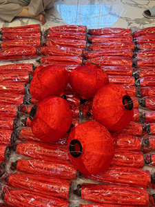 Red <b>Silver</b> Eco-Friendly Natural Handmade Traditional Chinese New Year <b>Lantern</b> Digital/Silk Screen Printing for Home Decoration - Product Image 6