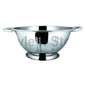 Passoire à fruits de qualité alimentaire, panier filtrant pliable, passoire à feuilles en acier inoxydable avec poignée - Product Image 1