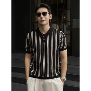 เสื้อเชิ้ตผู้ชายถักเนื้อผ้าแคนวาสสำหรับฤดูร้อน ระบายอากาศได้ดี แห้งเร็ว ไม่ยับ เป็นมิตรกับสิ่งแวดล้อม สไตล์ลำลอง ธุรกิจ และแฟชั่น - Product Image 2