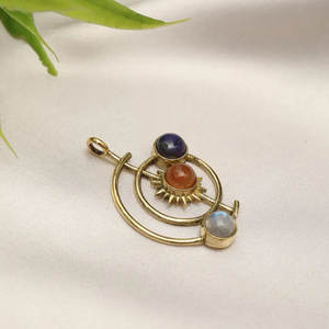 จี้รูปดาวเคราะห์ระบบสุริยะ สร้อยคอทังสเตนประดับอัญมณีหลากหลายดวง พระอาทิตย์ พระจันทร์ ดวงดาว งานแฮนด์เมดสุดหรู สำหรับงานแต่งงาน โหราศาสตร์ - Product Image 5