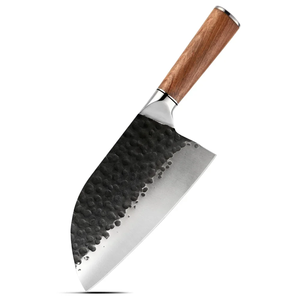 Custom Handmade Industrial Chef Cleaver <b>Knife</b> Carbon Steel Blade Wood Handle Eco-Friendly Ambidextrous Extra <b>Sharp</b> - Product Image 1