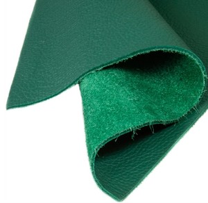Wholesale <b>Leather</b> Supplies Genuine Full Grain Green Cowhide Soft Hides for Crafting Shoes Wallets Belts Custom Colors Available - Product Image 1