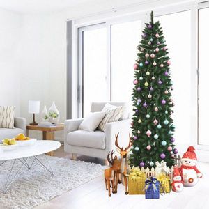 Albero di Natale in PVC Premium da 2,3 m, Stile Pino Appuntito, Albero Artificiale con Supporto in Metallo da Tavolo per Decorazioni Natalizie da Esterno - Product Image 4