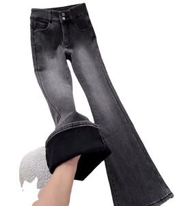 Jeans de cintura alta para mujer, pantalones holgados y de pierna ancha, pantalones rectos casuales de corte ajustado - Product Image 6