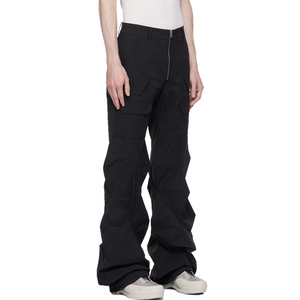 Pantalones de hombre impermeables de cintura media, de tejido grueso y denso, con estampado a cuadros, cálidos, de estructura tejida, de pierna ancha y frente liso, estilo casual. - Product Image 1