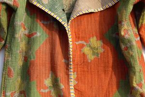 Kantha Algodón Multicolor Patchwork Abrigo Baño Abrigo Algodón Kantha Abrigo Mujer Chaqueta - Product Image 5