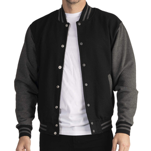 OEM Custom Design Windbreaker Unisex Customised and Breathable Product <b>Covered</b> <b>Button</b> Varsity Jacket Men - Product Image 3