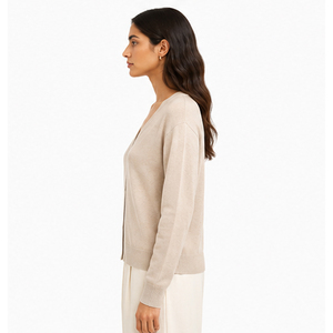 Women Ribbed Knit Zip Up <b>Cardigan</b> High Neck Long <b>Sleeve</b> Cotton Soft Warm Winter Casual Wear Sweater Knitwear Shirts - Product Image 4