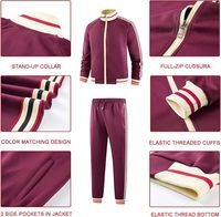 Setelan Training Pria Berkualitas Tinggi, Jaket Profesional dan Celana Jogger Senada, Pakaian Olahraga Tim Kustom