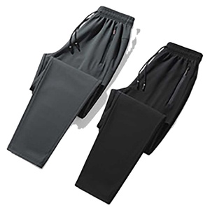 กางเกงลำลองผู้ชายผ้าพลัฌหนานุ่ม ทนทานต่อการใช้งาน ป้องกันรอยยับ ดีไซน์โลโก้ OEM แบบกำหนดเอง ทรงเข้ารูปสำหรับฤดูหนาว เหมาะสำหรับเล่นกีฬา - Product Image 1