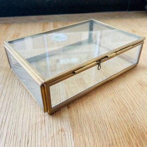 Designer Collection Metal & Glass Jewelry <b>Box</b> Premium <b>Trinket</b> Organizer for Rings Earrings Necklace Bracelet Gift - Product Image 4