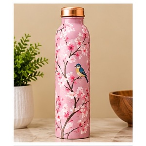 Botella de Agua de Cobre con Diseño de Sol y Luna, Estilo Vintage, Portátil para Viajes - Product Image 6