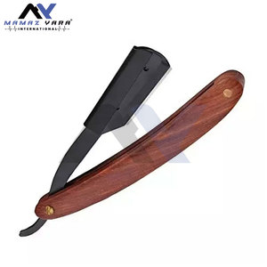 Best Premium Men's Straight Razor with Wood Handle Classical Design for Perfect Shave Barber <b>Swing</b> Lock Razors - Product Image 2