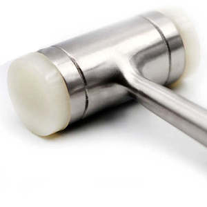 Maillet chirurgical orthopédique en acier inoxydable à double tête en caoutchouc et nylon, manuel, autoclavable, par Dentavex - Product Image 3