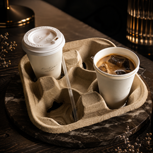Plateau porte-gobelets pour quatre boissons, idéal pour les cafés à emporter, la restauration et les services de livraison - Product Image 5