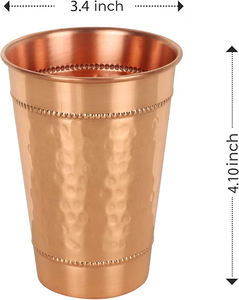 Verres à vin en cuivre et verre au design antique – Meilleur prix – Articles de cuisine pour l'eau potable – Vaisselle la plus demandée - Product Image 6