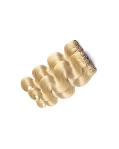 ผมต่อแบบเวฟอินเดียสีบลอนด์ธรรมชาติ เกรด Remy แบบ Double Drawn ต่อแบบ Machine Double Weft ความยาว 12a 26 นิ้ว - Product Image 1