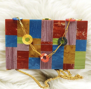 Clutch <b>Bags</b> Hand Clutch <b>Bag</b> High Quality Resin Metal in <b>Cheap</b> Price Modern Style <b>for</b> Woman from India - Product Image 3