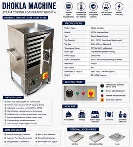 Machine à dhokla en acier inoxydable, équipement de cuisine pour hôtels et restaurants - Product Image 1