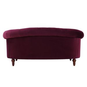 La Rosa Victorian Chesterfield velluto bordeaux divanante per soggiorno - Product Image 5