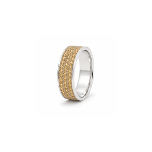 925 <b>Silver</b> Eternity Band Ring Pave Set Round Brilliant Cut Diamonds Unisex Luxury Everyday Wear - Product Image 3