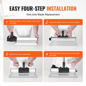 Set Professionale di Lame per Stuccatura in Acciaio Inossidabile 10/16/24/32/40 Lame con Manico Estensibile 34-81.6 per Intonaco - Product Image 6