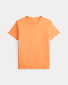 เสื้อยืดคอกลมสีส้มพรีเมียม ผ้าฝ้าย ยูนิเซ็กส์ เนื้อนุ่ม ระบายอากาศดี สวมใส่สบาย เหมาะสำหรับฤดูร้อน เสื้อยืดพื้นฐานแขนสั้นสำหรับผู้ชายและผู้หญิง - Product Image 1