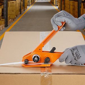 Kit di reggiatura in acciaio e PET con lunghezza di 3280 piedi, 1000 sigilli metallici, tenditore e sigillatrice per pallet (confezione da 1000) - Product Image 2