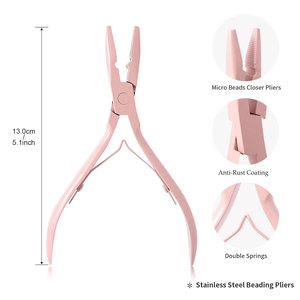 ZYDAR SPORTS Professional Waterproof Stainless Steel Hair Extension Kits Pliers <b>Tool</b> <b>Set</b> for Salon Personal Use (Customized - Product Image 4