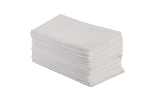 Serviettes de cuisine en coton blanc, rectangulaires, couleur unie, tissées, lavables en machine - Product Image 3