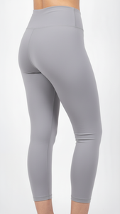 Leggings Deportivos de Cintura Alta Color Gris Claro para Mujer, Pantalones de Yoga y Fitness Personalizados OEM - Product Image 5