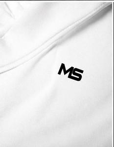 Sudadera con Capucha Blanca para Hombre Makersport, Corte Regular, Felpa de Algodón, Estilo Casual para Otoño, con Bolsillo Delantero y Logotipo Estampado - Product Image 4