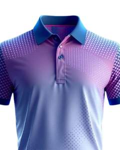 Mens Purple Blue Polo <b>Shirt</b> Short Sleeve Breathable Sportswear Digital Printed <b>Collared</b> <b>T</b> <b>Shirt</b> For Summer Casual Daily Wear Pro - Product Image 4