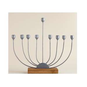 Menorah de Diseño de Hojas de Estilo Moderno para Villas, Sinagogas, Templos, Iluminación de Mesa, Uso Decorativo, Portavelas de Hanukkah - Product Image 5