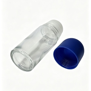 Botella de Vidrio Transparente de 30/50 ml con Tapa Azul, Envase Recargable con Rodillo para Aceite Esencial, Perfume, <span class=keywords><strong>Desodorante</strong></span>, Cuidado de la Piel - Product Image 4