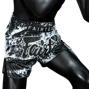 Shorts de boxe ajustés confortables 100 % polyester Fair Tex, élastiques, séchage rapide, anti-rétrécissement, logo avant, arts martiaux, MMA, grappling - Product Image 4