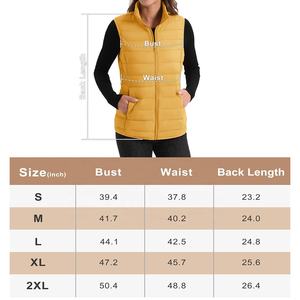 Haute qualité vente coton Style Simple en gros coupe-vent léger résistant à l'eau compressible bouffant gilet pour les femmes - Product Image 6