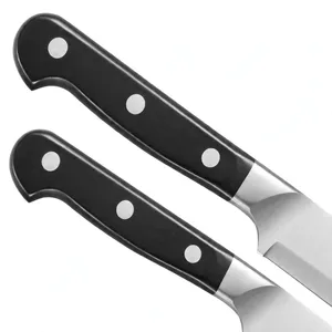 Collection de couteaux de cuisine haut de gamme avec des lames de coupe durables et des poignées confortables pour trancher, hacher et couper en dés la viande - Product Image 5