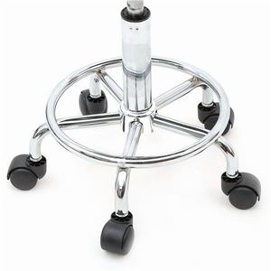 Sgabello da Salone Regolabile con Supporto per la Schiena, Girevole a 360 Gradi, Altezza 19-25 Pollici, Nero - Product Image 3
