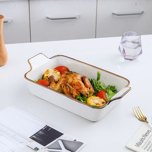 Cazuela Rectangular de Vidrio Cerámico Resistente para Horno, Apta para Lavavajillas, Multifuncional - Product Image 3