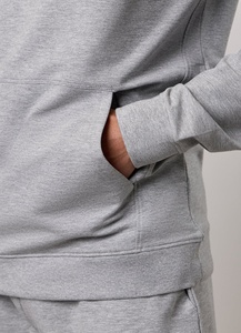 Sweat à capuche oversize de haute qualité à épaules tombantes, personnalisable avec logo, en coton pur, pour hommes - Product Image 4