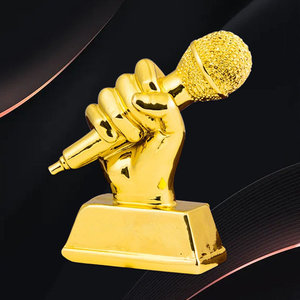 Trofeo Deportivo con Acabado Dorado, Copa de Premio Decorativa con Diseño de Estrella para Reconocimiento de Ganadores de Competencias - Product Image 3