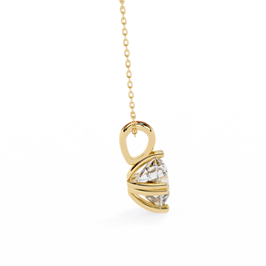 Minimalist 14K <b>Solid</b> <b>Gold</b> IGI Certified 2 CT Round Cut 8 Prong Set Lab Diamond Solitaire <b>Pendant</b> Necklace for Women Party Gift - Product Image 2