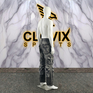 CLOVIX SPORTS Pantalones Cargo de Mezclilla Personalizados para Hombre, Corte Holgado, Multibolsillos, Jeans Lavados, Ropa Urbana, Fabricante Mayorista - Product Image 5