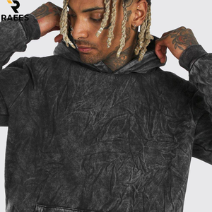 Sweat à capuche épais et lourd pour homme, coupe oversize, épaules tombantes, en molleton bouclette 500 460 400 g/m², personnalisable avec logo - Product Image 6
