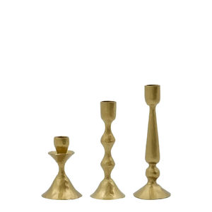 Portavelas Cónico de Metal, Diseño Richard Hutten, Moderno y Minimalista, Latón Pulido, Elegante Centro de Mesa para Decoración del Hogar - Product Image 2