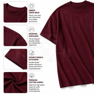 Camiseta de Algodón Lavado de Lona Gruesa con Hombros Caídos para Hombre, Ajuste Oversize, Casual, Ecológica, de Secado Rápido, con Estampado, para Gimnasio y Entrenamiento - Product Image 5