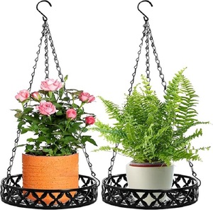 Macetas Colgantes de Metal Rústico, Diseño Cuadrado Galvanizado para Decoración con Flores y Plantas Verdes - Product Image 5