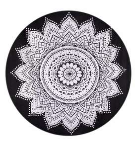 Mantel Redondo de Algodón con Diseño de Mandala Floral para Colgar en la Pared, Tapete de Yoga Estampado, Decoración del Hogar, Tapete de Picnic por Indian Consigners - Product Image 3
