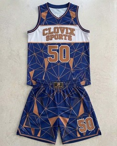 Custom Clovix Sublimation Sample Plus Size Basketball Jerseys for Men Reversible Dresses Latest Basketball Team Uniforms Sets - Product Image 4